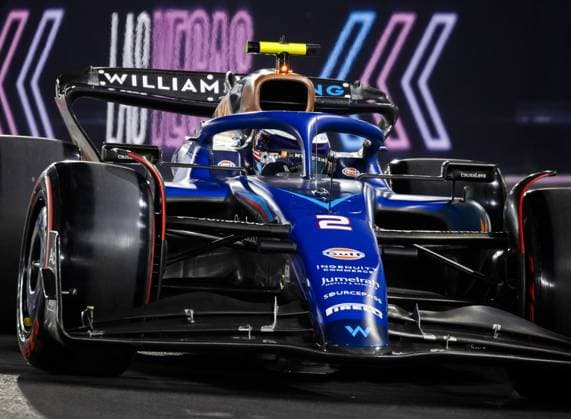 LAS VEGAS - Logan Sargeant (Williams) during qualifying prior to the Las Vegas Formula 1 Grand Prix at the Las Vegas Strip Circuit in Nevada. ANP SEM VAN DER WAL F1 Grand Prix of Las Vegas - Qualifying 2022 23 xVIxANPxSportx xxANPxIVx 484162420 originalFilename: 484162420.jpg