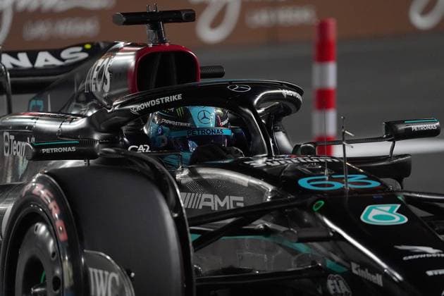 FORMULA 1 HEINEKEN SILVER LAS VEGAS GRAND PRIX 2023 18 11 2023, Las Vegas Street Circuit, Las Vegas, FORMULA 1 HEINEKEN SILVER LAS VEGAS GRAND PRIX 2023 ,in the picture George Russell GBR , Mercedes AMG Petronas F1 Team nordphotoxGmbHx xBratic nph00250