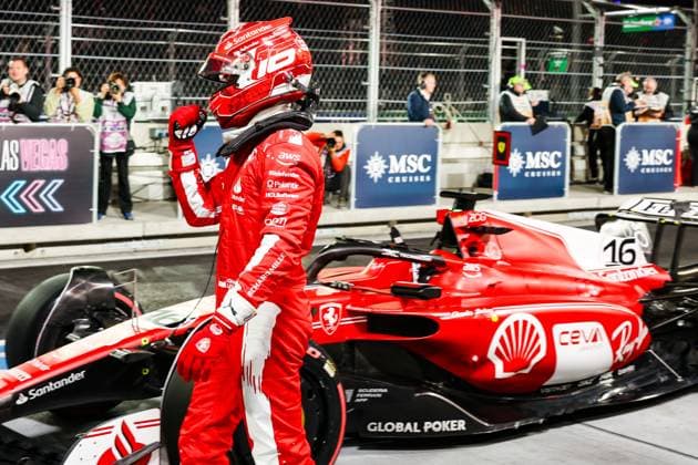 16 Charles Leclerc MCO, Scuderia Ferrari , F1 Grand Prix of Las Vegas at Las Vegas Strip Circuit on November 18, 2023 in Las Vegas, United States of America Photo by HOCH ZWEI Las Vegas United States of America