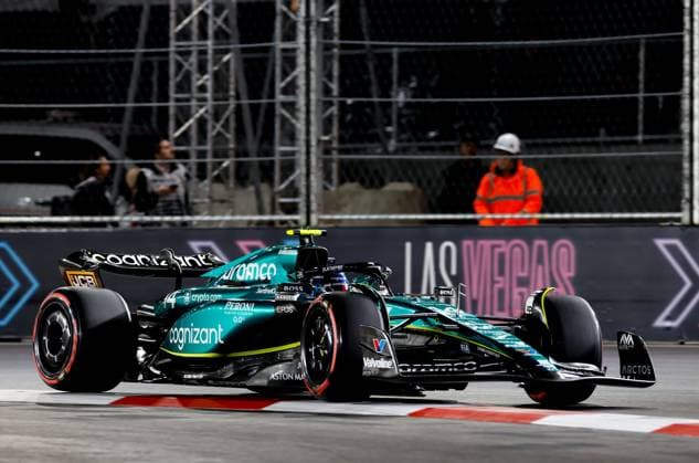 14 Fernando Alonso ESP, Aston Martin Aramco Cognizant F1 Team , F1 Grand Prix of Las Vegas at Las Vegas Strip Circuit on November 18, 2023 in Las Vegas, United States of America Photo by HOCH ZWEI Las Vegas United States of America