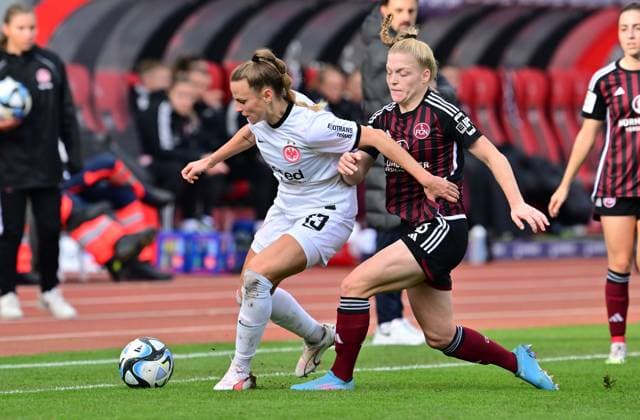 18 11 2023 Soccer Season 2023 2024 1 Women Soccer Bundesliga 08 Matchday 1 FC Nuremberg FCN Club Eintracht Frankfurt Sportfoto Zink xwoxzix Virginia Kirchberger 13, Eintracht Frankfurt Franziska Mai 18, 1 FC Nuremberg FCN