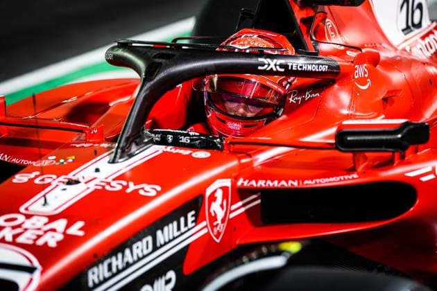 LECLERC Charles (mco), Scuderia Ferrari SF-23, portrait during the 2023 Formula 1 Heineken Silver Las Vegas Grand Prix, 21th round of the 2023 Formula One World Championship, WM, Weltmeisterschaft from November 17 to 19, 2023 on the Las Vegas Strip Circuit, in Las Vegas, USA - F1 - LAS VEGAS GRAND PRIX 2023 DPPI Panoramic  00123046_AV6_6940