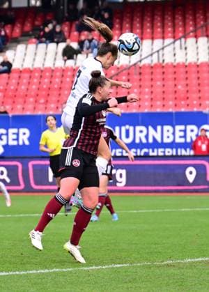 18 11 2023 Soccer Season 2023 2024 1 Women Soccer Bundesliga 08 Matchday 1 FC Nuremberg FCN Club Eintracht Frankfurt Sportfoto Zink xwoxzix Lara Prasnikar 7, Eintracht Frankfurt scores Goal Goal Shot for 0 2 against Jessica May 6, 1 FC Nuremberg FCN