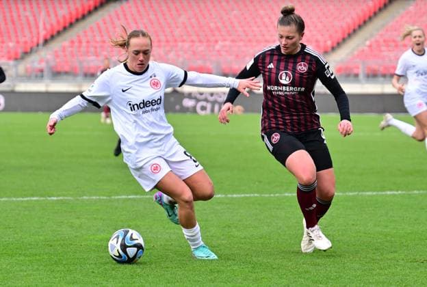 18 11 2023 Soccer Season 2023 2024 1 Women Soccer Bundesliga 08 Matchday 1 FC Nuremberg FCN Club Eintracht Frankfurt Sportfoto Zink xwoxzix Lisanne Gräwe 8, Eintracht Frankfurt Jessica May 6, 1 FC Nuremberg FCN