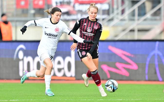 18 11 2023 Soccer Season 2023 2024 1 Women Soccer Bundesliga 08 Matchday 1 FC Nuremberg FCN Club Eintracht Frankfurt Sportfoto Zink xwoxzix Barbara Dunst 28, Eintracht Frankfurt Kerstin Bogenschütz Bogenschuetz 8, 1 FC Nuremberg FCN