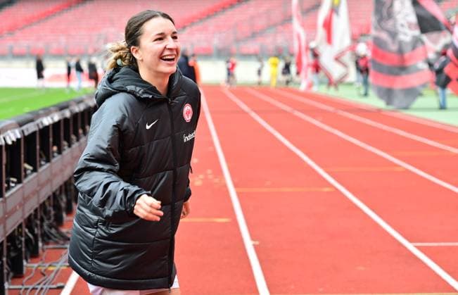18 11 2023 Soccer Season 2023 2024 1 Women Soccer Bundesliga 08 Matchday 1 FC Nuremberg FCN Club Eintracht Frankfurt Sportfoto Zink xwoxzix Barbara Dunst 28, Eintracht Frankfurt after the end of the match
