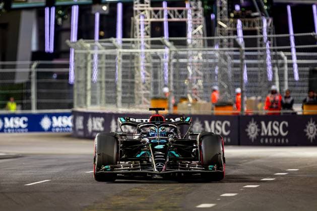 November 18, 2023, Las Vegas, Nevada, USA: George Russell (GBR) Mercedes W14 E Performance..during FORMULA 1 HEINEKEN SILVER LAS VEGAS GRAND PRIX 2023 - Nov 17 to 19 2023 Las Vega, Nevada, USA Las Vegas USA - ZUMAm217 20231118_zsp_m217_019 Copyright: xAlessioxDexMarcox
