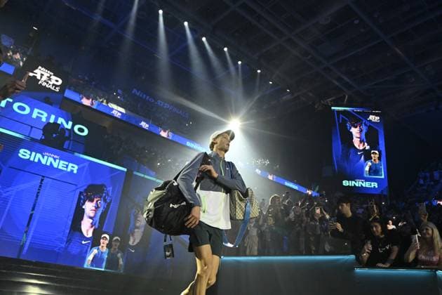 Tennis - Nitto ATP, Tennis Herren Finals Torino 2023 - Jannick Sinner - Italie TENNIS : Nitto Atp Finals Torino 2023 - 18 11 2023 - ChrysleneCaillaud Panoramic 