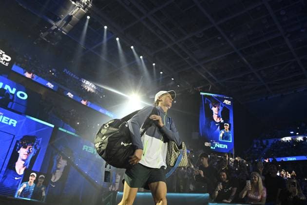 Tennis - Nitto ATP, Tennis Herren Finals Torino 2023 - Jannick Sinner - Italie TENNIS : Nitto Atp Finals Torino 2023 - 18 11 2023 - ChrysleneCaillaud Panoramic 