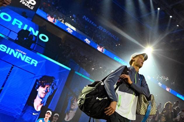 Tennis - Nitto ATP, Tennis Herren Finals Torino 2023 - Jannick Sinner - Italie TENNIS : Nitto Atp Finals Torino 2023 - 18 11 2023 - ChrysleneCaillaud Panoramic 
