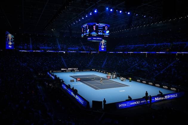 Foto Marco Alpozzi LaPresse 18 Novembre 2023 Torino - Italia - - Tennis Nitto ATP, Tennis Herren Finals - Jannik SINNER (ITA) vs Daniil MEDVEDEV (RUS) Nella foto: Panoramica November 18, 2023 Turin - Italy - Sport - Tennis Nitto ATP Finals - Jannik SINNER (ITA) vs Daniil MEDVEDEV (RUS) In the pic: Panoramica  Copyright: xMarcoxAlpozzi LaPressex