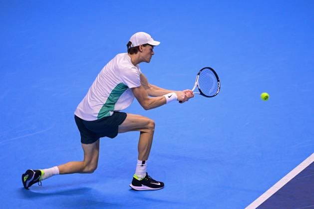 Foto Marco Alpozzi LaPresse 18 Novembre 2023 Torino - Italia - - Tennis Nitto ATP, Tennis Herren Finals - Jannik SINNER (ITA) vs Daniil MEDVEDEV (RUS) Nella foto: Jannik Sinner (Italia) November 18, 2023 Turin - Italy - Sport - Tennis Nitto ATP Finals - Jannik SINNER (ITA) vs Daniil MEDVEDEV (RUS) In the pic: Jannik Sinner (Italia)  Copyright: xMarcoxAlpozzi LaPressex