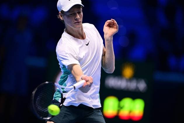 Foto Marco Alpozzi LaPresse 18 Novembre 2023 Torino - Italia - - Tennis Nitto ATP, Tennis Herren Finals - Jannik SINNER (ITA) vs Daniil MEDVEDEV (RUS) Nella foto: Jannik Sinner (Italia) November 18, 2023 Turin - Italy - Sport - Tennis Nitto ATP Finals - Jannik SINNER (ITA) vs Daniil MEDVEDEV (RUS) In the pic: Jannik Sinner (Italia)  Copyright: xMarcoxAlpozzi LaPressex