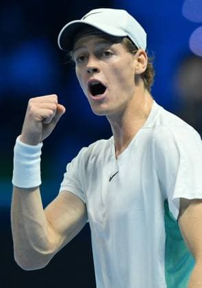 November 18, 2023, Turin, Italy: Jannik Sinner of Italy during the match against Danil Medvedev of Russia at the Nitto ATP, Tennis Herren Finals tennis tournament in Turin, Italy, 18 November 2023. ANSA ALESSANDRO DI MARCO Nitto ATP Finals  - ZUMAa110 20231118_zaf_a110_017 Copyright: xAlessandroxDixMarcox