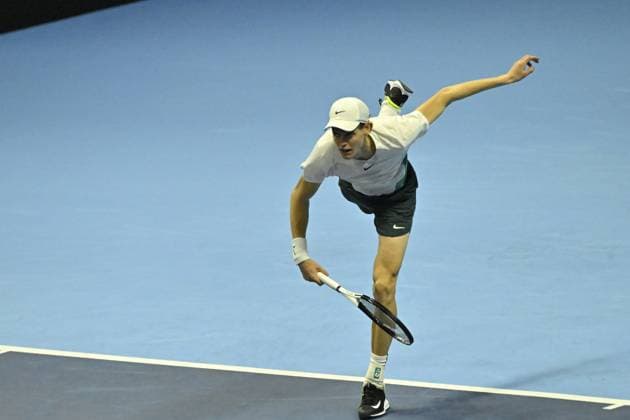 Tennis - Nitto ATP, Tennis Herren Finals Torino 2023 - Jannick Sinner - Italie TENNIS : Nitto Atp Finals Torino 2023 - 18 11 2023 - ChrysleneCaillaud Panoramic 