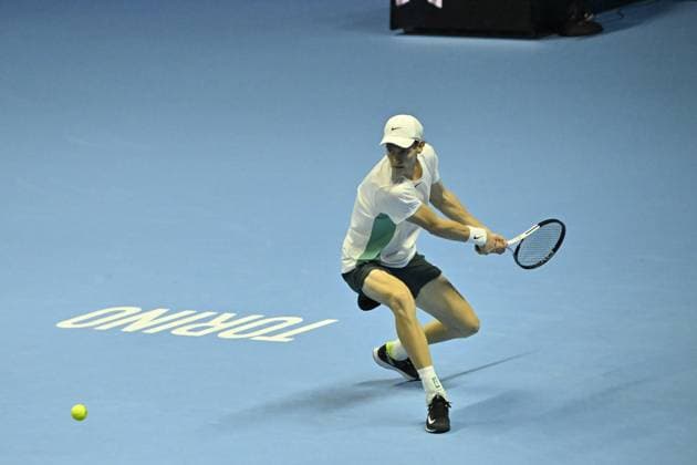 Tennis - Nitto ATP, Tennis Herren Finals Torino 2023 - Jannick Sinner - Italie TENNIS : Nitto Atp Finals Torino 2023 - 18 11 2023 - ChrysleneCaillaud Panoramic 