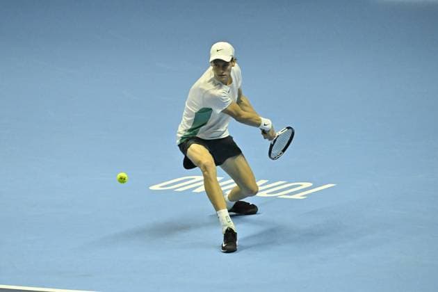 Tennis - Nitto ATP, Tennis Herren Finals Torino 2023 - Jannick Sinner - Italie TENNIS : Nitto Atp Finals Torino 2023 - 18 11 2023 - ChrysleneCaillaud Panoramic 