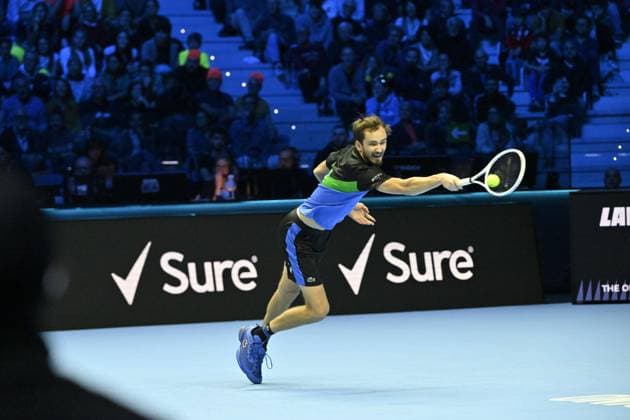 Tennis - Nitto ATP, Tennis Herren Finals Torino 2023 - Daniil Medvedev - Russie TENNIS : Nitto Atp Finals Torino 2023 - 18 11 2023 - ChrysleneCaillaud Panoramic 