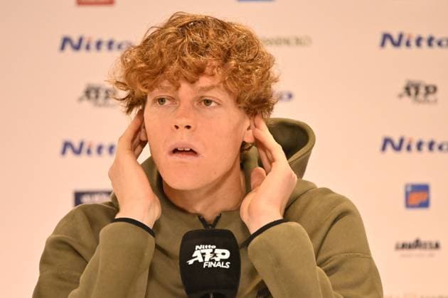 Tennis - Nitto ATP, Tennis Herren Finals Torino 2023 -Jannick Sinner - Suisse - press conference, PK, Pressekonferenz TENNIS : Nitto Atp Finals Torino 2023 - 18 11 2023 - ChrysleneCaillaud Panoramic 