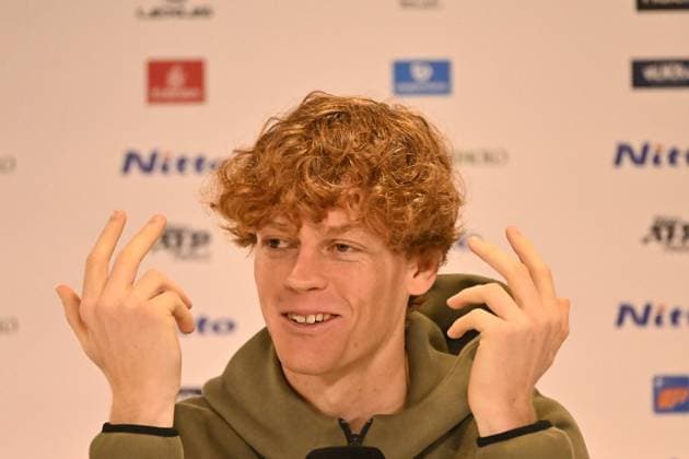 Tennis - Nitto ATP, Tennis Herren Finals Torino 2023 -Jannick Sinner - Suisse - press conference, PK, Pressekonferenz TENNIS : Nitto Atp Finals Torino 2023 - 18 11 2023 - ChrysleneCaillaud Panoramic 