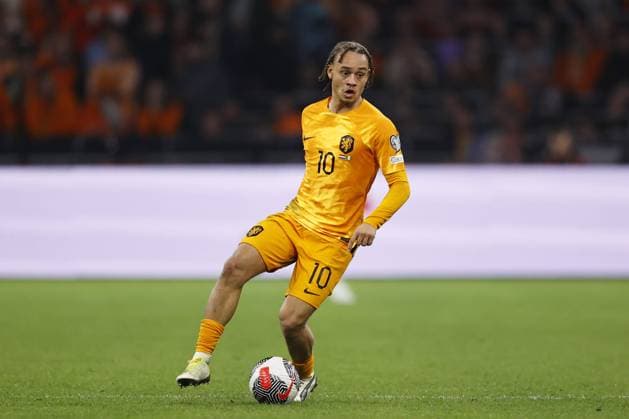 AMSTERDAM - Xavi Simons of Holland during the European Championship, EM, Europameisterschaft Qualifying match in group B between the Netherlands and Ireland at the Johan Cruijff ArenA on November 18, 2023 in Amsterdam, the Netherlands. ANP MAURICE VAN STEEN UEFA EURO, EM, Europameisterschaft,Fussball 2024 Qualifying Round 2023 2024 xVIxANPxSportx xxANPxIVx 484203783 originalFilename: 484203783.jpg