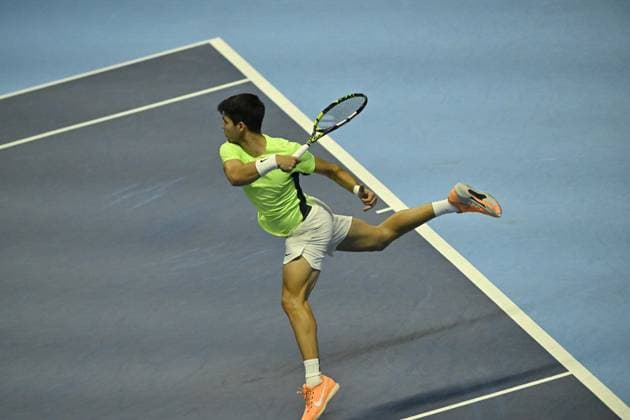 Tennis - Nitto ATP, Tennis Herren Finals Torino 2023 - Carlos Alcaraz - Espagne TENNIS : Nitto Atp Finals Torino 2023 - 18 11 2023 - ChrysleneCaillaud Panoramic 