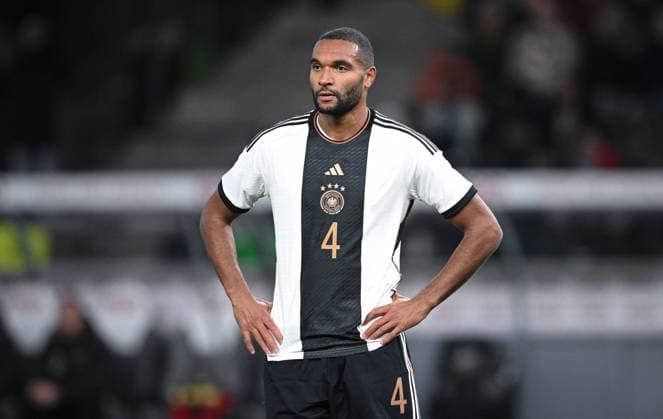 FOOTBALL INTERNATIONAL Test match in Berlin Germany Turkey 18 11 2023 Jonathan Tah Germany thoughtful