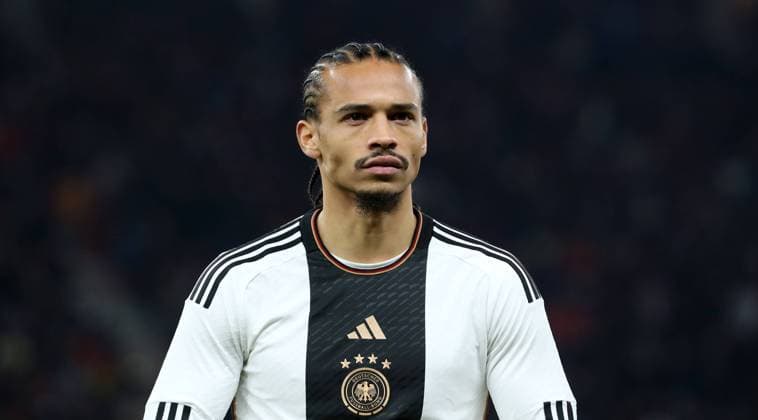 Leroy Sane Portrait Portrait Portraet single image close up Sport Football Soccer international match national team DFB men season 2023 2024 18 11 2023 Germany GER vs Turkey DFL regulations prohibit any use of photographs as image sequences and or quasi video