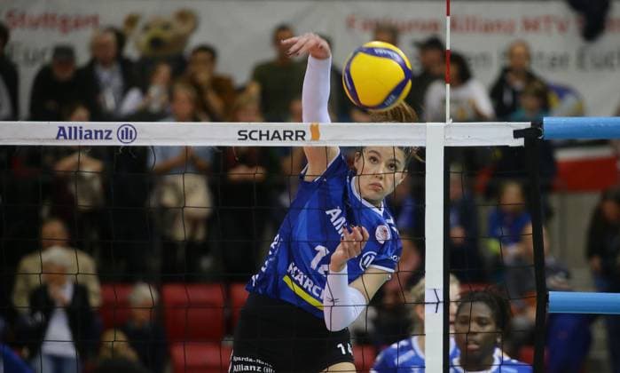Stuttgart , Volleyball Bundesliga Women , Allianz MTV Stuttgart vs Dresdner SC , Jovana Mirosavljevic Stgt