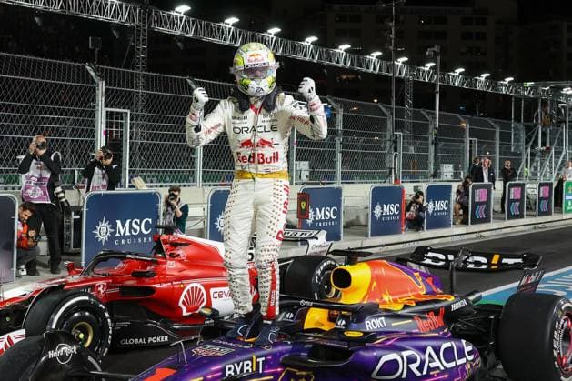 Winner of the Las Vegas Grand Prix, Max Verstappen Red Bull , Race, Las Vegas Grand Prix, Motorsport, Men, Formula 1, 18 11 2023 Las Vegas Nevada USA Copyright: xkolbert-press ChristianxKolbertx