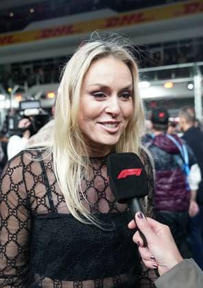 18 11 2023, Las Vegas Street Circuit, Las Vegas, FORMULA 1 HEINEKEN SILVER LAS VEGAS GRAND PRIX 2023 ,in the picture skier Lindsey Vonn Las Vegas Las Vegas Street Circuit United States  eu-images-506