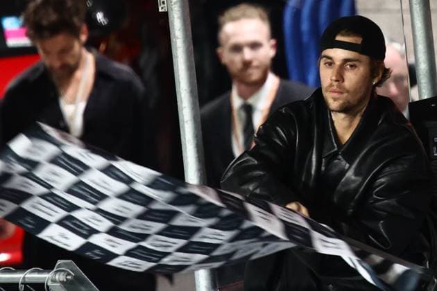 F1 Las Vegas Grand Prix 2023 Justin Bieber during the Formula 1 Las Vegas Grand Prix at Las Vegas Strip Circuit in Las Vegas, United States on November 18, 2023. Las Vegas United States  Copyright: xJakubxPorzyckix originalFilename:porzycki-f1lasveg231118_npnQn.jpg