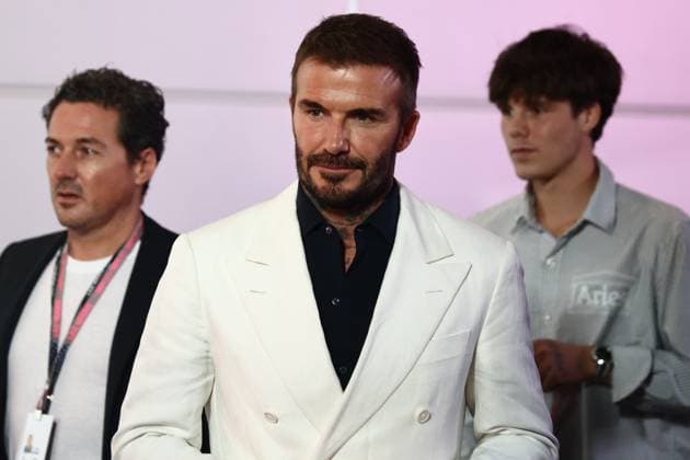 F1 Las Vegas Grand Prix 2023 David Beckham ahead of the Formula 1 Las Vegas Grand Prix at Las Vegas Strip Circuit in Las Vegas, United States on November 18, 2023. Las Vegas United States  Copyright: xJakubxPorzyckix originalFilename:porzycki-f1lasveg231118_npYn7.jpg