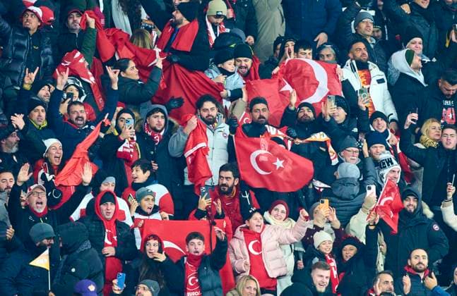 TUR fans in the friendly match GERMANY - Türkiye 2-3 DEUTSCHLAND - TÜRKEI Preparation for European Championships 2024 in Germany ,Season 2023 2024, on Nov 18, 2023 in Berlin, Germany.