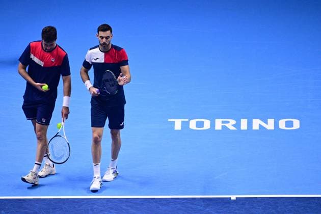 Foto Marco Alpozzi LaPresse 19 Novembre 2023 Torino - Italia - - Tennis Nitto ATP, Tennis Herren Finals - final doubles match against - Marcel Granollers (ESP) e Horacio Granollers (ARG) vs Rajeev Ram (USA) e Joe Salisbury (GBR) Nella foto: Marcel Granollers (ESP) e Horacio Granollers (ARG) November 19, 2023 Turin - Italy - Sport - Tennis Nitto ATP Finals - final doubles match against Marcel Granollers (ESP) Horacio Zeballos (ARG) vs Rajeev Ram (USA) Joe Salisbury (GBR) In the pic: Marcel Granollers (ESP) e Horacio Granollers (ARG)  Copyright: xMarcoxAlpozzi LaPressex