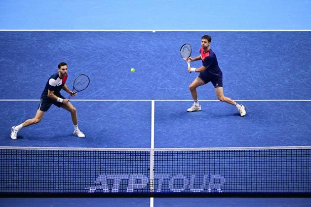 Foto Marco Alpozzi LaPresse 19 Novembre 2023 Torino - Italia - - Tennis Nitto ATP, Tennis Herren Finals - final doubles match against - Marcel Granollers (ESP) e Horacio Granollers (ARG) vs Rajeev Ram (USA) e Joe Salisbury (GBR) Nella foto: Marcel Granollers (ESP) e Horacio Granollers (ARG) November 19, 2023 Turin - Italy - Sport - Tennis Nitto ATP Finals - final doubles match against Marcel Granollers (ESP) Horacio Zeballos (ARG) vs Rajeev Ram (USA) Joe Salisbury (GBR) In the pic: Marcel Granollers (ESP) e Horacio Granollers (ARG)  Copyright: xMarcoxAlpozzi LaPressex