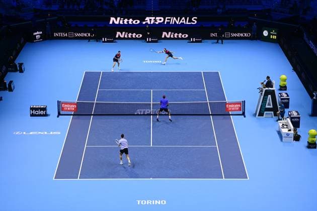 Foto Marco Alpozzi LaPresse 19 Novembre 2023 Torino - Italia - - Tennis Nitto ATP, Tennis Herren Finals - final doubles match against - Marcel Granollers (ESP) e Horacio Granollers (ARG) vs Rajeev Ram (USA) e Joe Salisbury (GBR) Nella foto: panoramica November 19, 2023 Turin - Italy - Sport - Tennis Nitto ATP Finals - final doubles match against Marcel Granollers (ESP) Horacio Zeballos (ARG) vs Rajeev Ram (USA) Joe Salisbury (GBR) In the pic: overview  Copyright: xMarcoxAlpozzi LaPressex
