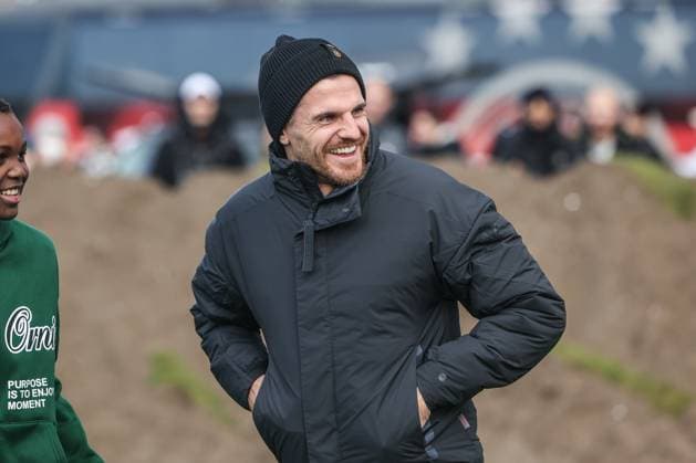 Sport, Football, DFB National Team Season 2023 24 German national players on the Maifeld in the Adidas Football Love Drop Zone where the official Euro 2024 ball was presented 19 11 2023, Olympiastadion Berlin Jonas Hofmann Germany, 18 Berlin Olympiastadion Berlin Berlin Germany