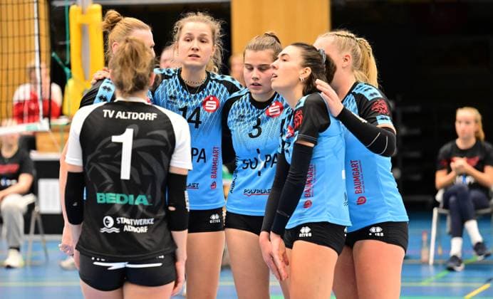 19 11 2023 Volleyball 2 Bundesliga Women Women Season 2023 2024 TV Suspa Altdorf VC Wiesbaden II xwoxzix Team Team Altdorf disappointed Disappointment