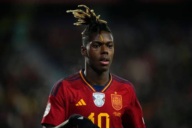 Spain v Georgia: Group A - UEFA EURO, EM, Europameisterschaft,Fussball 2024 European Qualifiers Nico Williams Left Winger of Spain and Athletic Bilbao during the UEFA EURO 2024 European qualifier match between Spain and Georgia at Jose Zorrilla on November 19, 2023 in Valladolid, Spain. Valladolid Spain  Copyright: xJosexBretonx originalFilename:breton-spainvge231119_np0tD.jpg