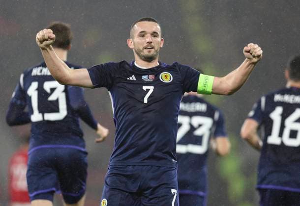 Football - 2024 UEFA European Championships - Qualifying - Group A - Scotland vs Norway - Hampden Park - Sunday 19th November 2023 John McGinn of Scotland scores a penalty to make it 1-1 