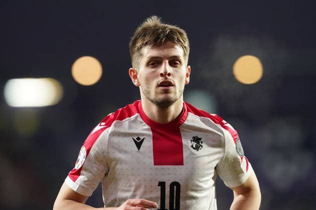Georgia s Giorgi Chakvetadze during European Qualifiers, Qualifying Round match. November 19,2023. (20231119358)