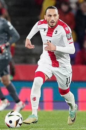 Georgia s Giorgi Kochorashvili during European Qualifiers, Qualifying Round match. November 19,2023. (20231119364)