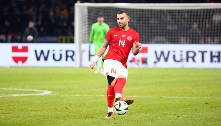 Germany Turkey 18 11 2023 Berlin, 18 11 2023, Football, Olympiastadion, International match, Germany GER vs Turkey TUR 2 3 1 2 , In the picture Abdülkerim Bardakci 14, TUR , For editorial use only , According to the regulations of the DFB German Football Association it is prohibited to use or have used photographs taken in the stadium and or of the match in the form of sequential images and or video-like photo series,