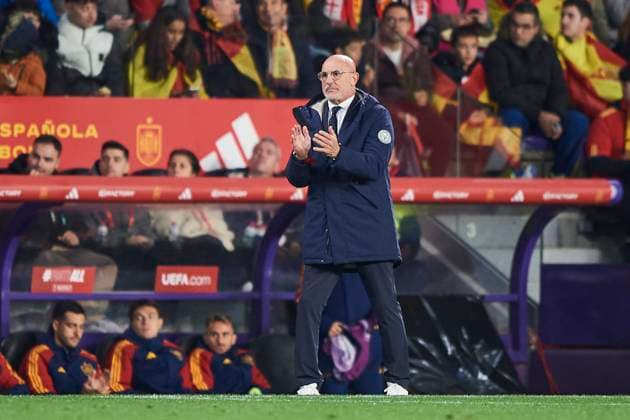 ESP: Spain v Georgia. UEFA EURO, EM, Europameisterschaft,Fussball 2024 Qualifying. Group A. Date 10 Spain head coach Luis de la Fuente during the UEFA Euro 2024 Qualifying match between Spain and Georgia, Group A, date 10, played at Jose Zorilla Stadium on November 19, 2023 in Valladolid, Spain. kpng Copyright: xCesarxOrtizx xPRESSINPHOTOx PS_231119_185