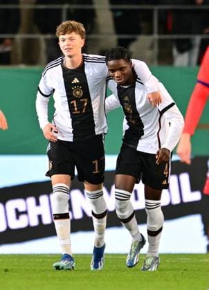 20 11 2023 Soccer German national football team national team of the U20 juniors DFB international match Germany gg England xwoxzix goal celebration joy after goal goal shot to 1 0 by Paul Wanner 17, Germany Paul Wanner 17, Germany Hendry Blank 4, Germany