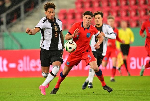 20 11 2023 Soccer German national football team national team U20 juniors DFB international match Germany gg England xwoxzix Armindo Sieb 9, Germany Ronnie Edwards 5, England