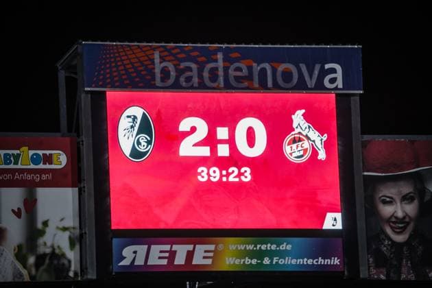 SC Freiburg 1 FC Köln Soccer Google Pixel Womens Bundesliga 2023 2024, Matchday 8, SC Freiburg 1 FC Köln, Dreisamstadion Display 2 0