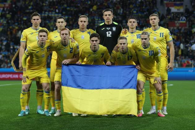 Leverkusen, 20 11 2023, BayArena, Ukraine UEFA EURO 2024 European Qualifiers Group C, Ukraine Teamphoto Leverkusen BayArena North Rhine Westfalia  eu-images-678