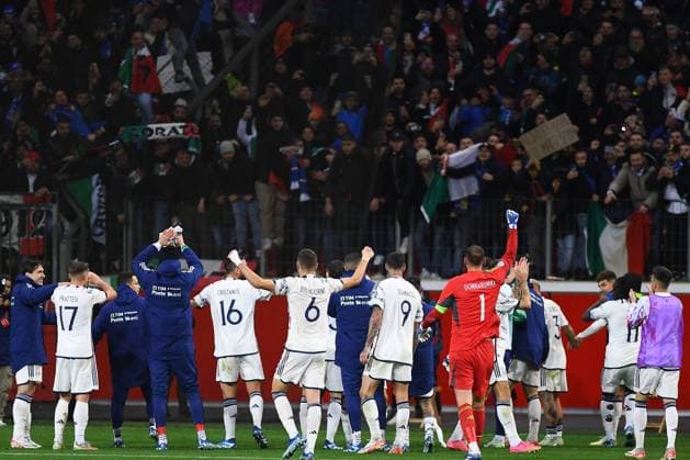 LEVERKUSEN, GERMANY - 20 November, 2023: The UEFA EURO, EM, Europameisterschaft,Fussball 2024 Football match Qualifier Ukraine vs Italy at BayArena  Copyright: xVITALIIxKLIUIEVx